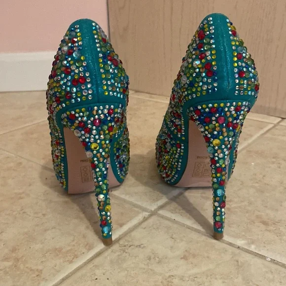 Lauren Lorraine Jeweled High Heels - Picture 5 of 11